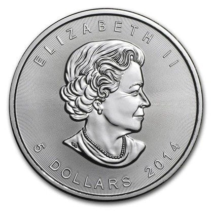 1 oz Ag - Kanada 5$ Liść Klonu 2014 - uncja srebra