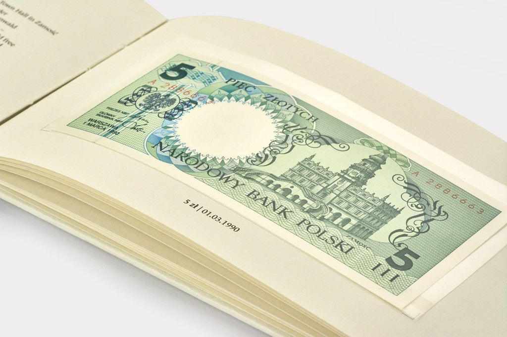 ALBUM 1990 Banknoty Miasta Polskie - 9 szt.