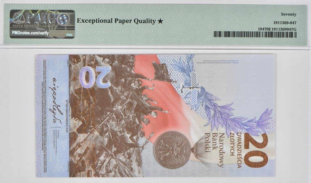 20 zł Bitwa Warszawska 1920 - 2020 rok - PMG 70 EPQ