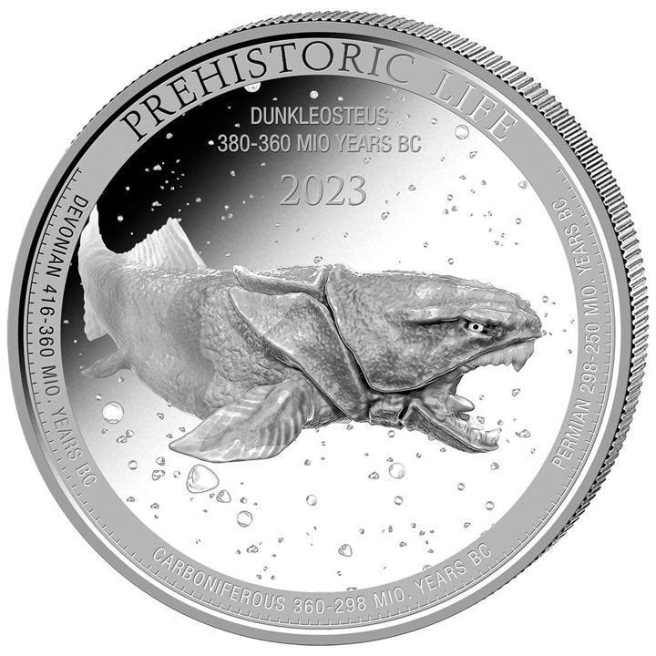 1 oz uncja - Prehistoric Life - Dunkleosteus 2023 - Kongo