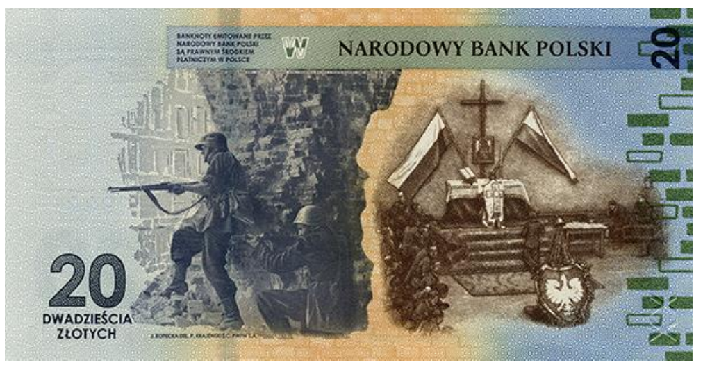 Banknot 20 zł - 80 rocznica wybuchu Powstania Warszawskiego - 2024 rok